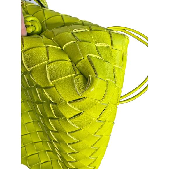 Bottega Veneta NWT Mini Loop Intrecciato Camera Bag in Acid Kiwi - Picture 9 of 16